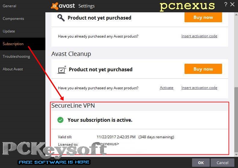 Avast secure line vpn license file